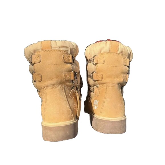 timberland nubuck Nylon sherpa lined Lace Up boots Tan Size 6 - Picture 4 of 12